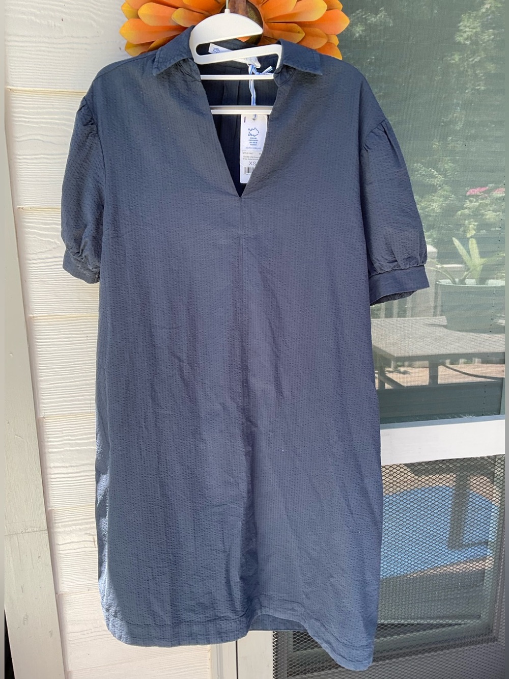 NWT Southern Tide Navy Blue Short Sleeve Shirt Dress Size XS